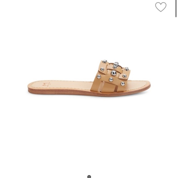 Marc Fisher Shoes - EUC-Marc Fisher LTD Womens Pacca Leather Studded Slide Sandals sz8
